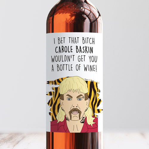 Joe Exotic Wine Label - Smudge & Splash