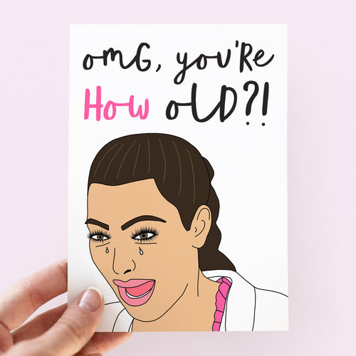 Kim Kardashian Birthday Card - Smudge & Splash