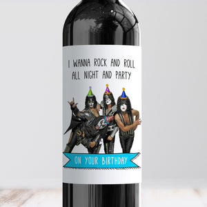 Kiss Birthday Wine Label