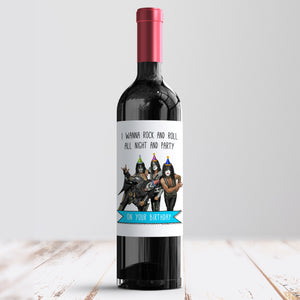 Kiss Birthday Wine Label