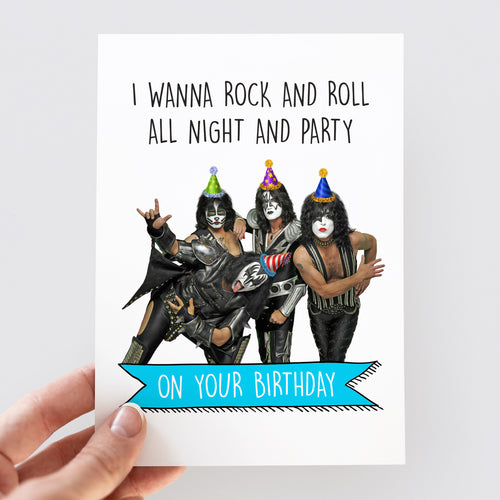 Kiss Birthday Card - Smudge & Splash