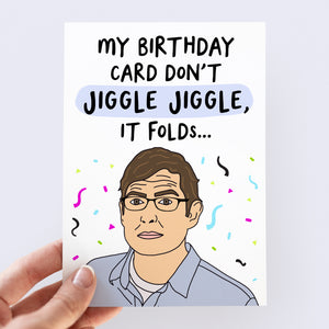 Louis Theroux Jiggle Jiggle Birthday Card