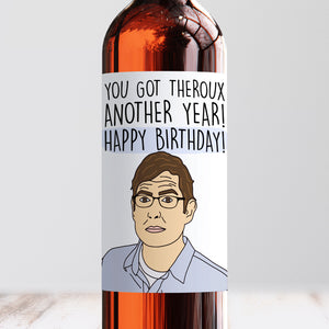 Louis Theroux Birthday Wine Label