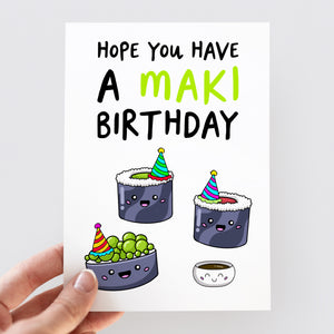 Have A Maki Birthday Card - Smudge & Splash