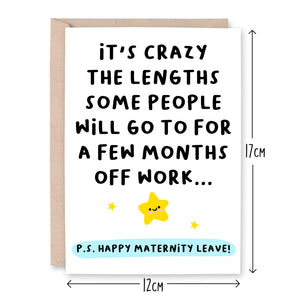 Maternity Leave Card - Blue