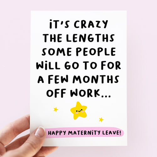 Maternity Leave Card - Pink