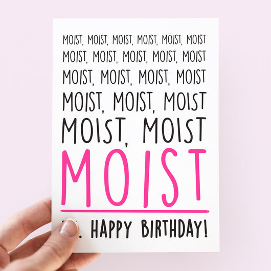 Moist Birthday Card - Smudge & Splash