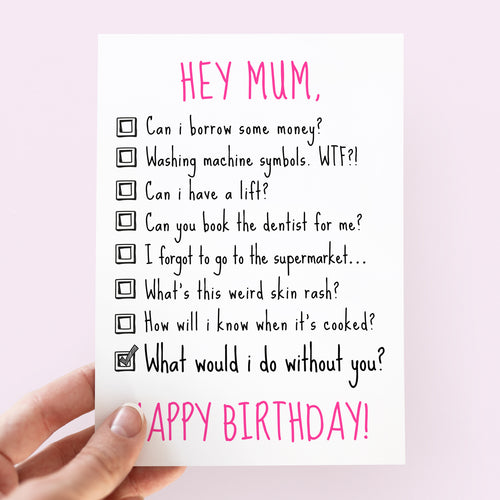 Happy Birthday Mum Card - Smudge & Splash