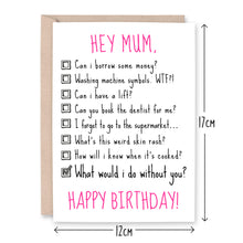 Load image into Gallery viewer, Happy Birthday Mum Card - Smudge &amp; Splash