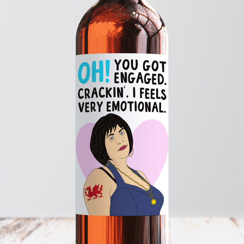 Gavin & Stacey Nessa Engagement Wine Label