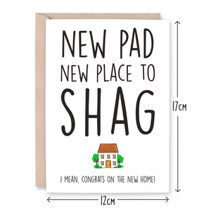 New Pad, New Place To Shag Card