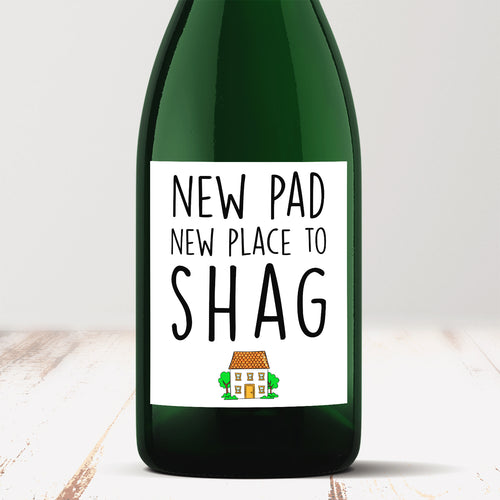New Pad New Shag Prosecco Champagne Label