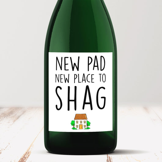 New Pad New Shag Prosecco Champagne Label