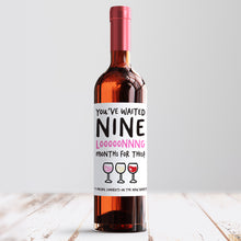 Load image into Gallery viewer, Nine Months New Baby Wine Label