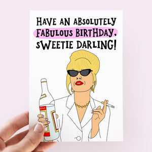 Absolutely Fabulous Birthday Card - Smudge & Splash