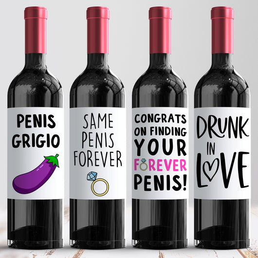 Same Penis Forever Wine Label Set