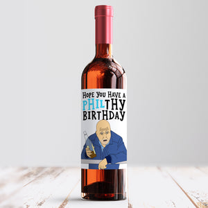 Phil Mitchell Birthday Wine Label