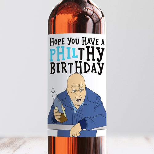 Phil Mitchell Birthday Wine Label