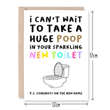 Load image into Gallery viewer, I Can&#39;t Wait To Poop In Your New Toilet Card - Smudge &amp; Splash