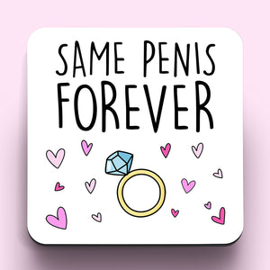 Same Penis Forever Hearts Coaster
