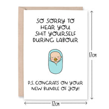 Load image into Gallery viewer, Shit Yourself During Labour New Baby Card