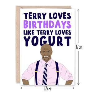 Terry Loves Birthday Like Terry Loves Yoghurt Card - Smudge & Splash