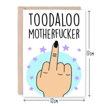 Load image into Gallery viewer, Toodaloo Motherfucker Female Card - Smudge &amp; Splash