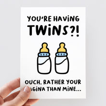 Load image into Gallery viewer, Twins Baby Card - Smudge &amp; Splash