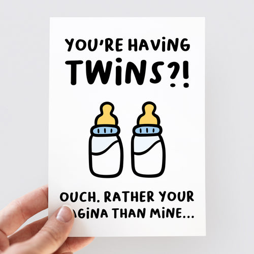 Twins Baby Card - Smudge & Splash