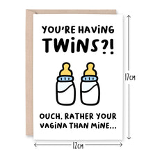 Load image into Gallery viewer, Twins Baby Card - Smudge &amp; Splash