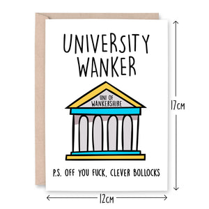 University Wanker Card - Smudge & Splash