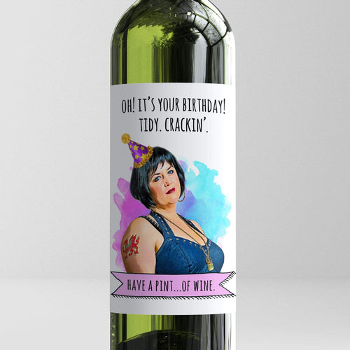 Gavin & Stacey Nessa Wine Label - Smudge & Splash