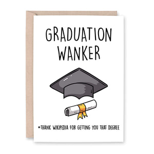 Graduation Wanker Card - Smudge & Splash