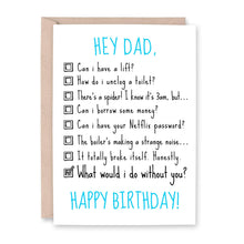 Load image into Gallery viewer, Happy Birthday Dad Card - Smudge &amp; Splash